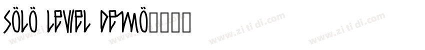 solo Level Demo字体转换